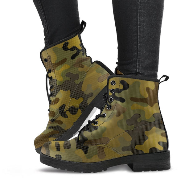 Combat Boots - Special Camouflage | Boho Shoes Handmade Lace