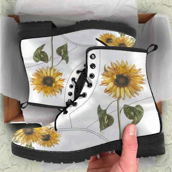 Combat Boots - Sunflower Shoes | Vegan Leather Lace Up Boots