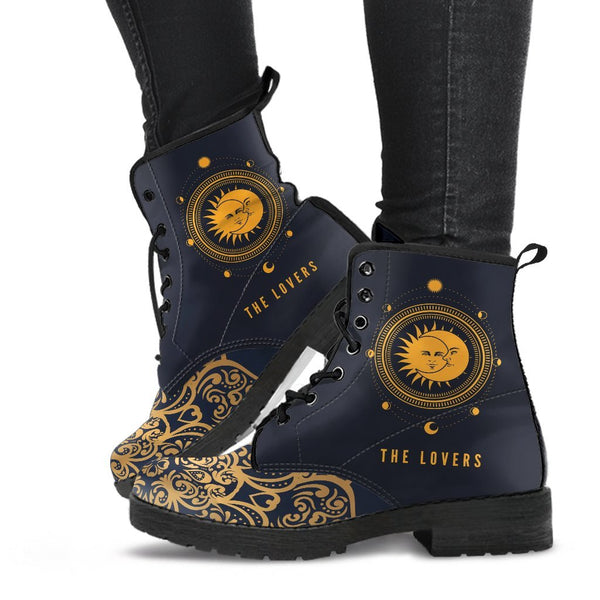 Combat Boots - The Lovers | Vegan Leather Lace Up Boots 