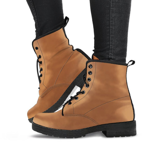 Combat Boots - The Original | Vegan Shoes Brown Lace Up 