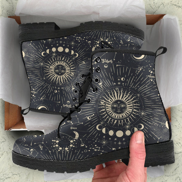 Combat Boots - The Sun | Women’s Boots Vegan Leather Lace Up