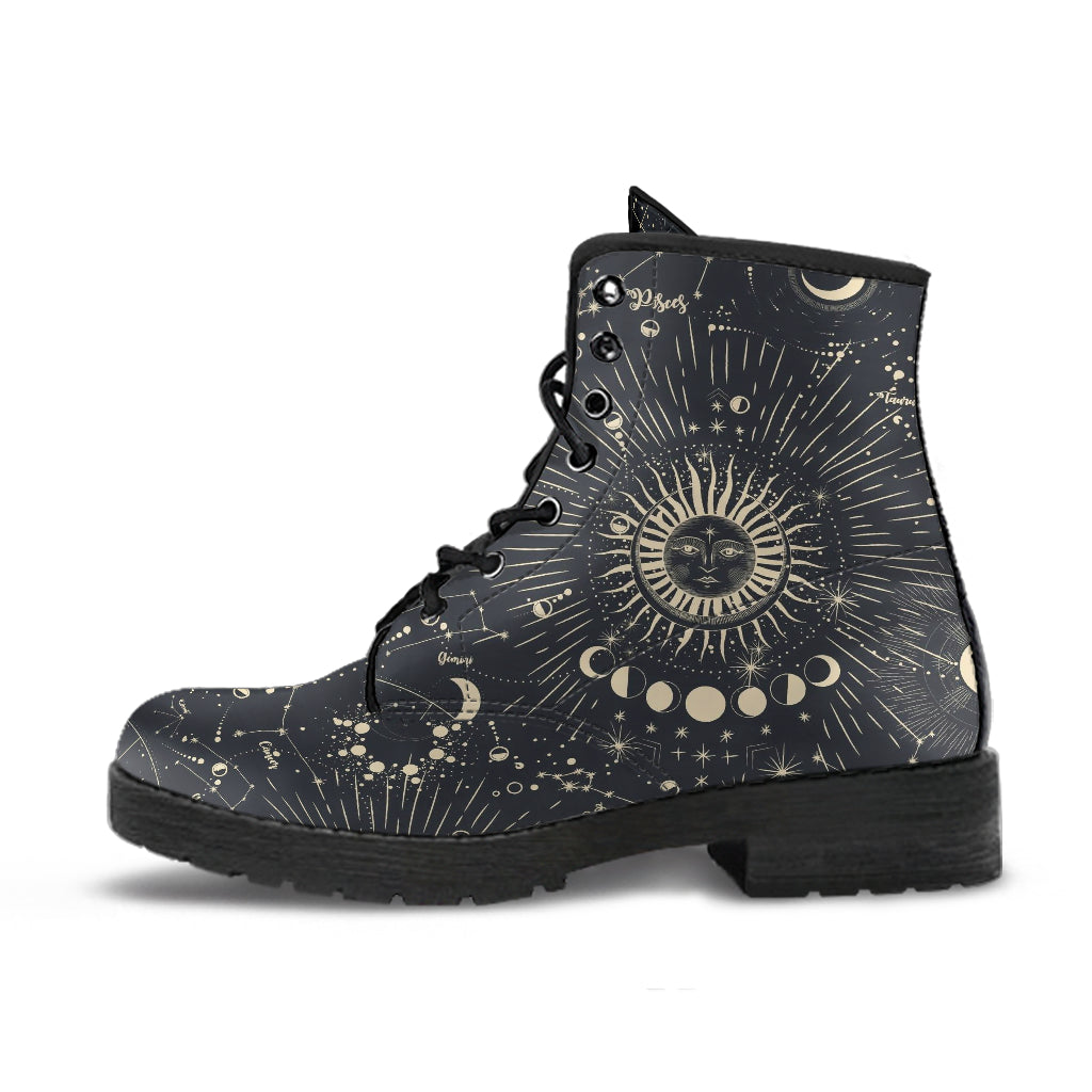Combat Boots - The Sun | Women’s Boots Vegan Leather Lace Up