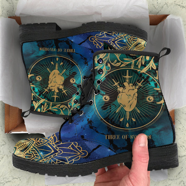 Combat Boots - Three of Swords #102 | Tarot Art Unisex Adult