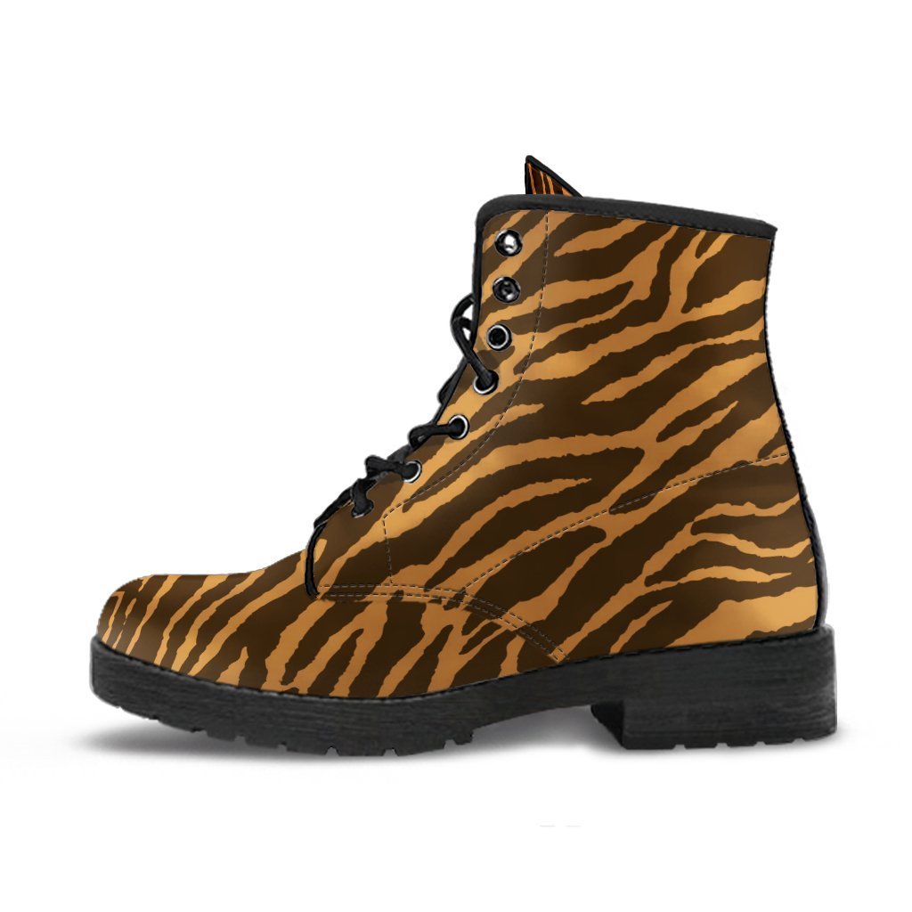 Combat Boots - Tiger Print | Boho Shoes Handmade Lace Up 