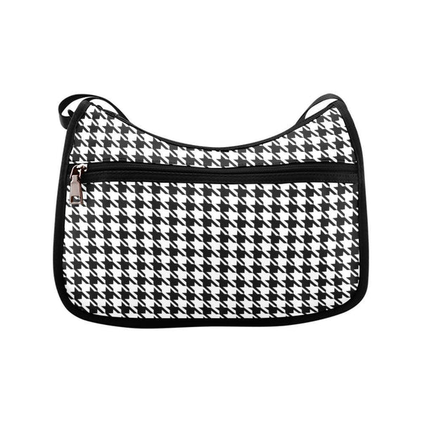Crossbody Bag - Classic Black and White Houndstooth | ACES 