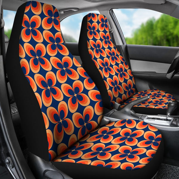 Custom Car Seat Covers - 70s Psychedelic Retro Style #103 | 