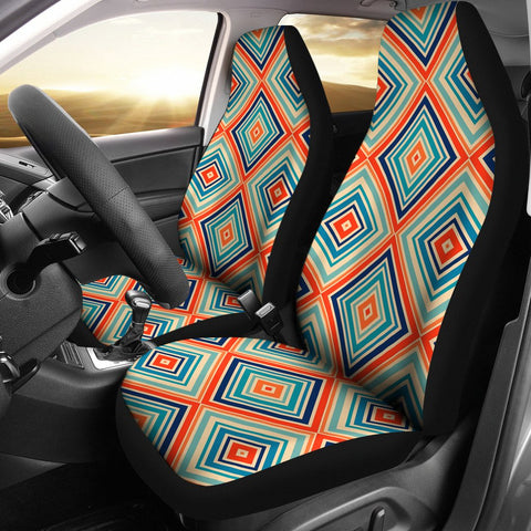 Custom Car Seat Covers - 70s Psychedelic Retro Style #106 | 