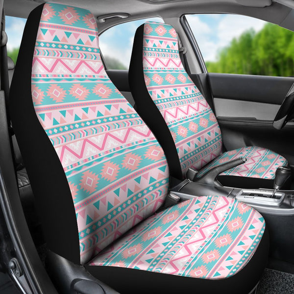 Custom Car Seat Covers - Aztec Pattern #110 | Pink Tribal 