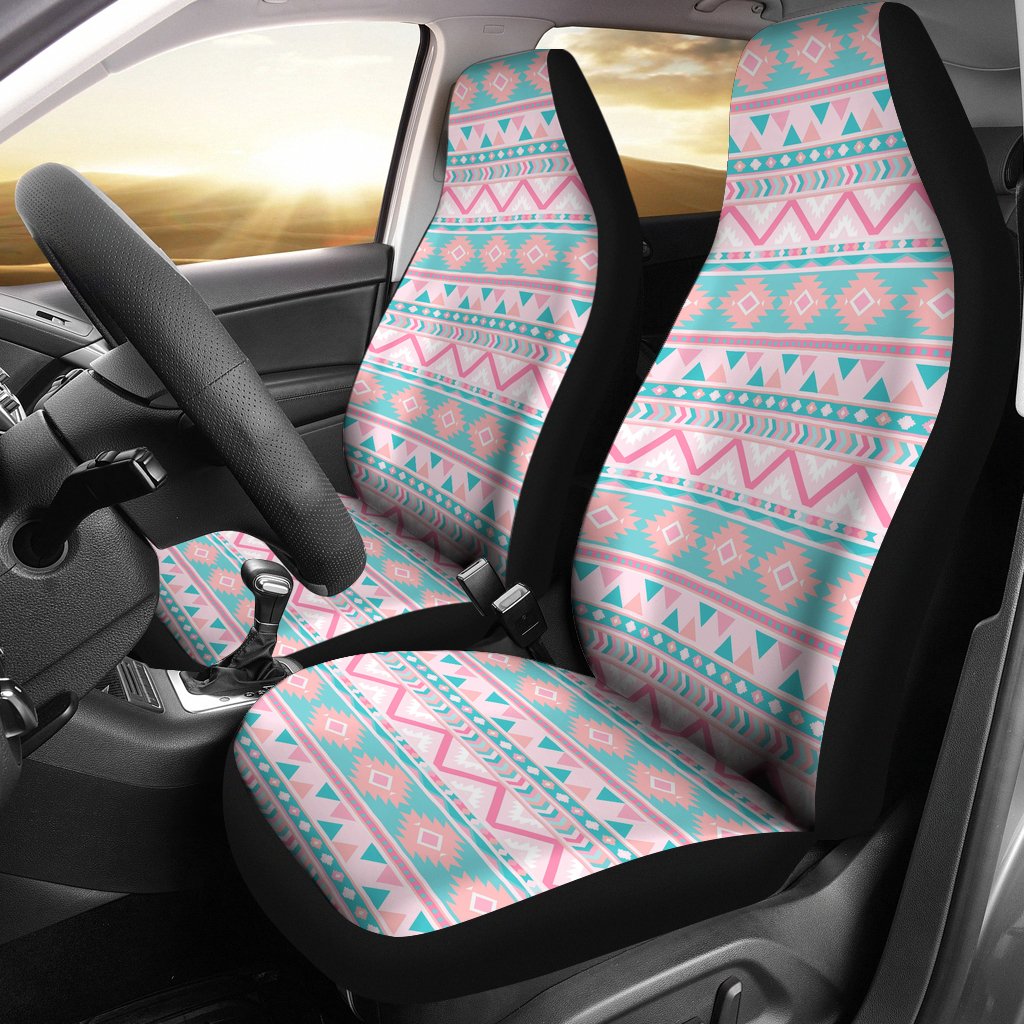 Custom Car Seat Covers - Aztec Pattern #110 | Pink Tribal 