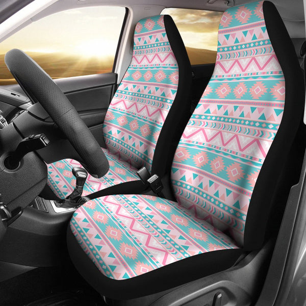 Custom Car Seat Covers - Aztec Pattern #110 | Pink Tribal 