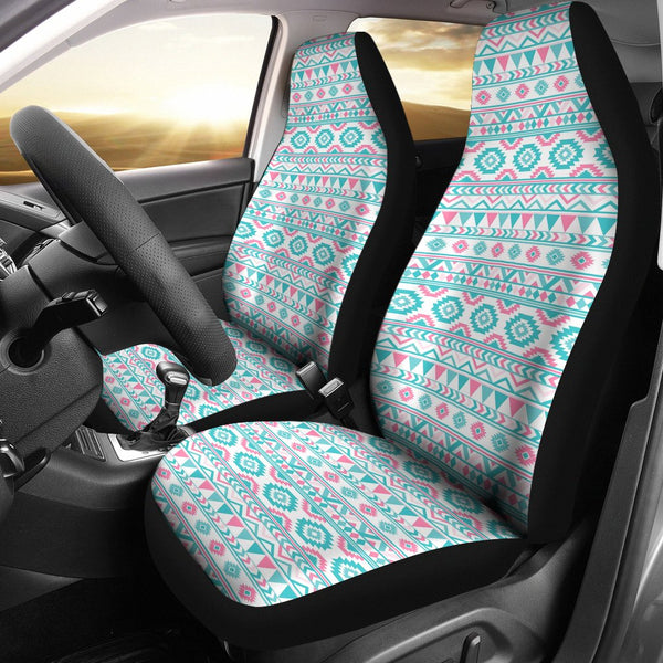 Custom Car Seat Covers - Aztec Pattern #113 | Pink Tribal 