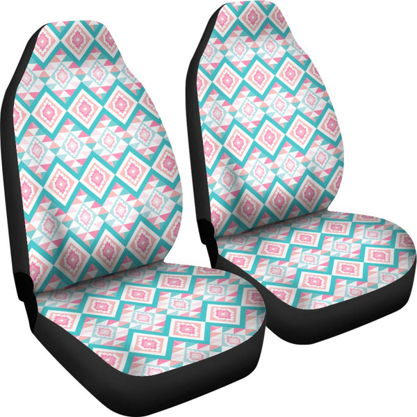 Custom Car Seat Covers - Aztec Pattern #114 | Pink Tribal 