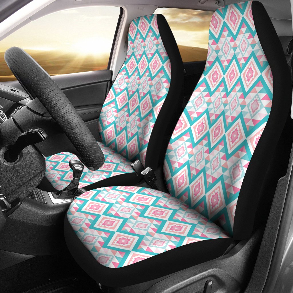 Custom Car Seat Covers - Aztec Pattern #114 | Pink Tribal 