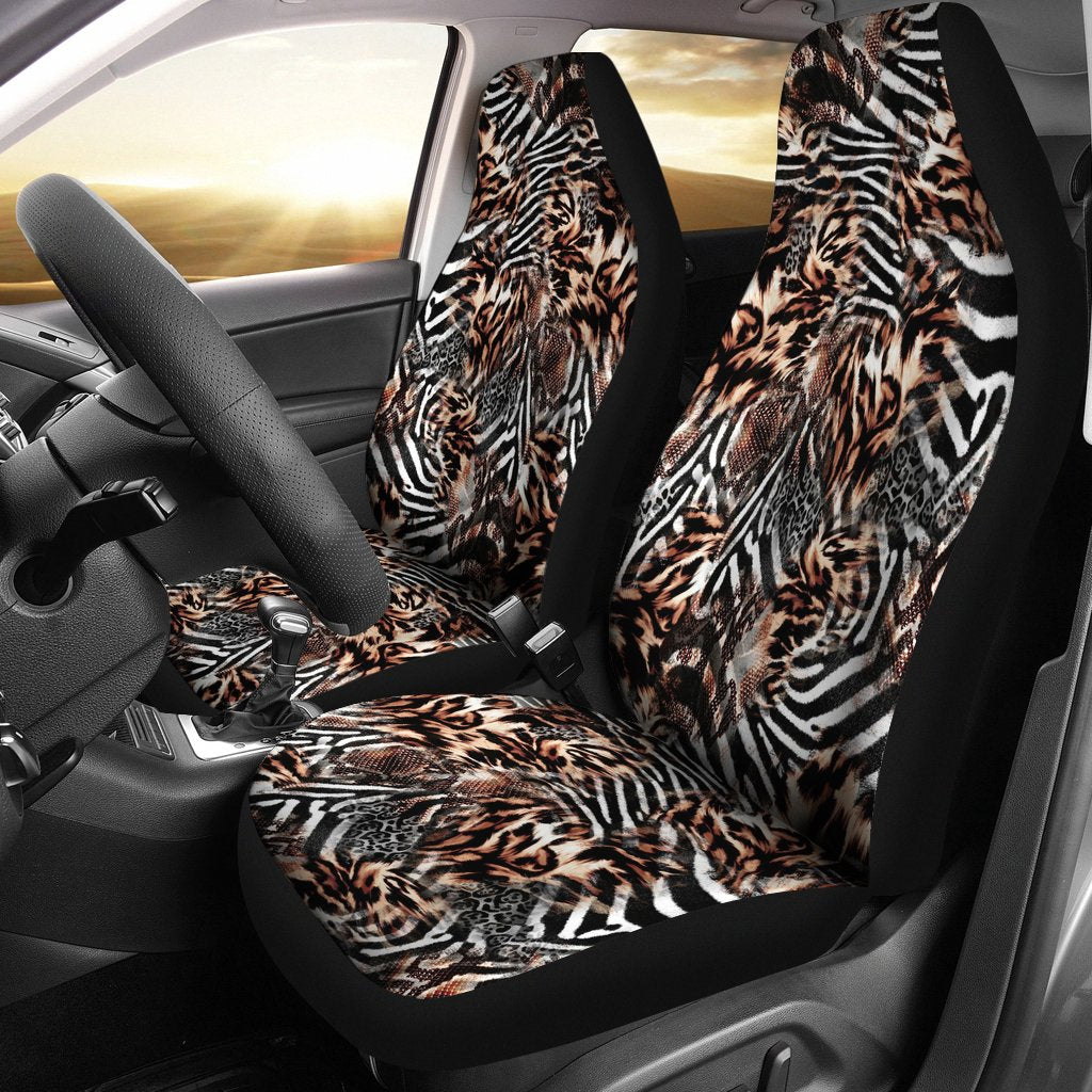 Custom Car Seat Covers - Distressed Animal Print #102 | Car 