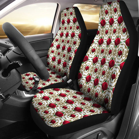 Custom Car Seat Covers - Floral Pattern #101 Red Roses | 