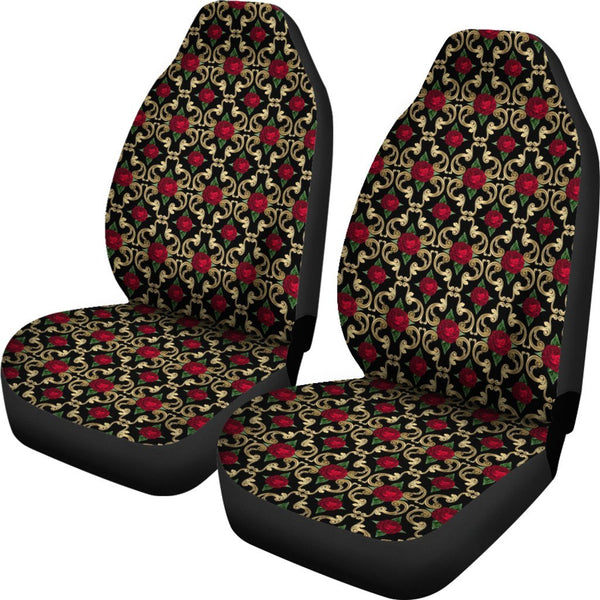 Custom Car Seat Covers - Floral Pattern #102 Red Roses | 