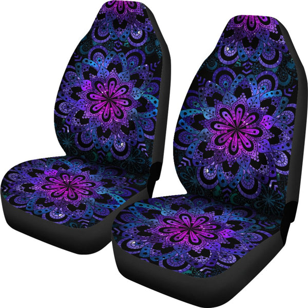 Custom Car Seat Covers - Galaxy Mandala #101 | Purple Car 