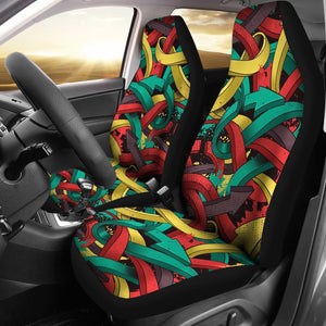 Custom Car Seat Covers - Graffiti Art #104 | Front Seat 