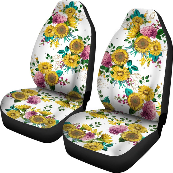 Custom Car Seat Covers - Sunflowers #101 | Sunflower Car 