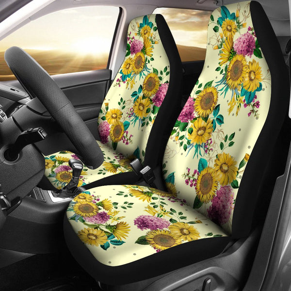 Custom Car Seat Covers - Sunflowers #102 | Sunflower Car 