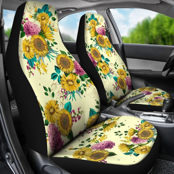 Custom Car Seat Covers - Sunflowers #102 | Sunflower Car 
