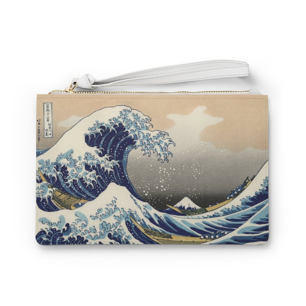 The Great Wave Off Kanagawa Leather Purse Wallet