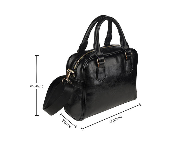 Custom Shoulder Bag - Classic Black and White Houndstooth | 