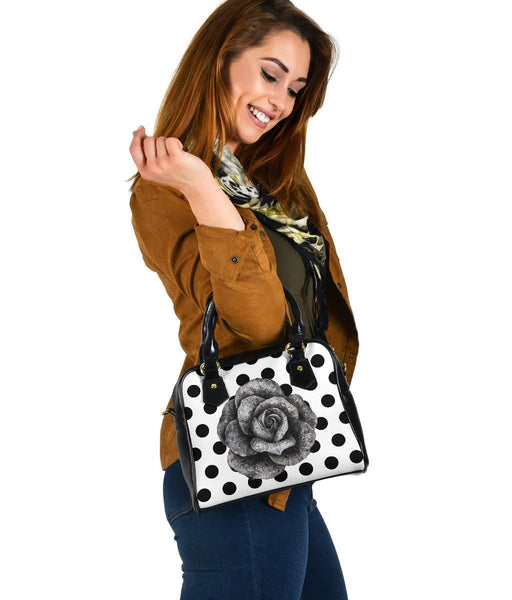 Custom Shoulder Bag - Classic Rose Polka Dots | Custom Bag 