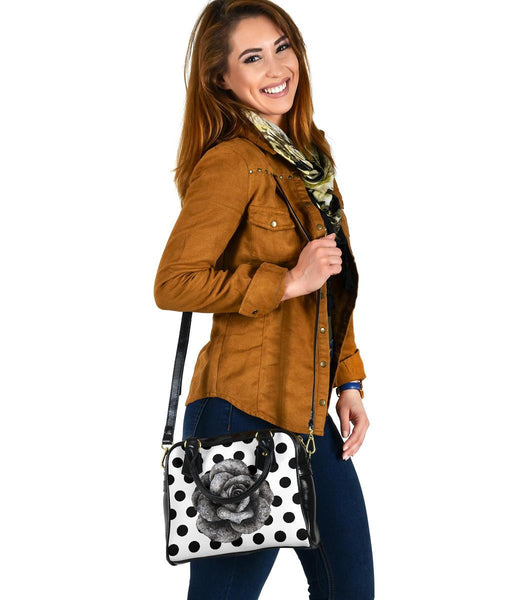 Custom Shoulder Bag - Classic Rose Polka Dots | Custom Bag 