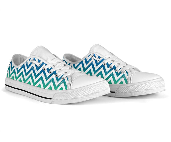 Custom Sneakers - Blue and Green Pattern | ACES INFINITY