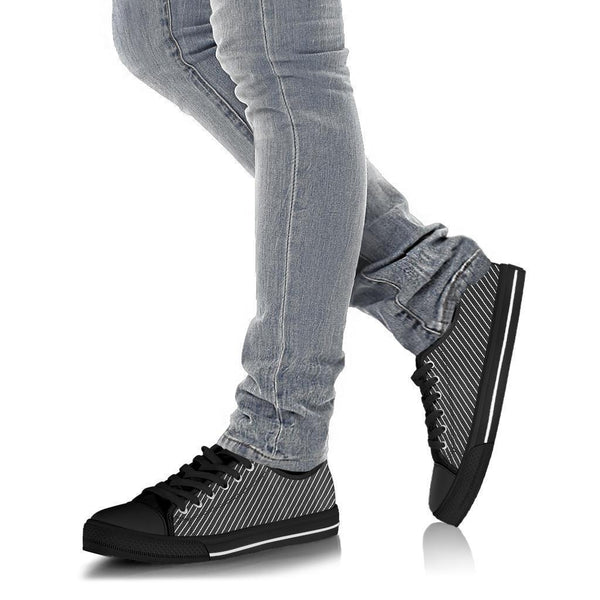 Custom Sneakers - B&W Stripes | ACES INFINITY