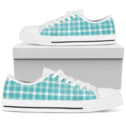 Custom Sneakers-Turquoise Plaid 114 | ACES INFINITY