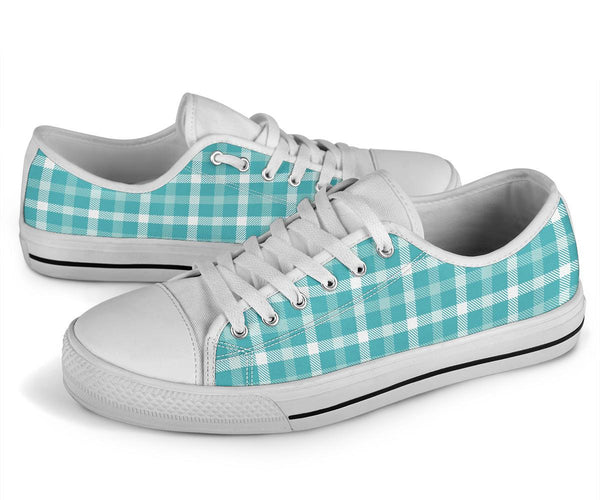 Custom Sneakers-Turquoise Plaid 114 | ACES INFINITY