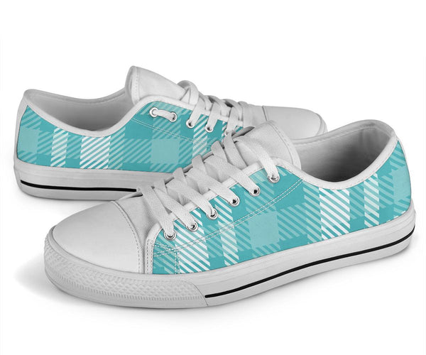 Custom Sneakers-Turquoise Plaid 122 | ACES INFINITY