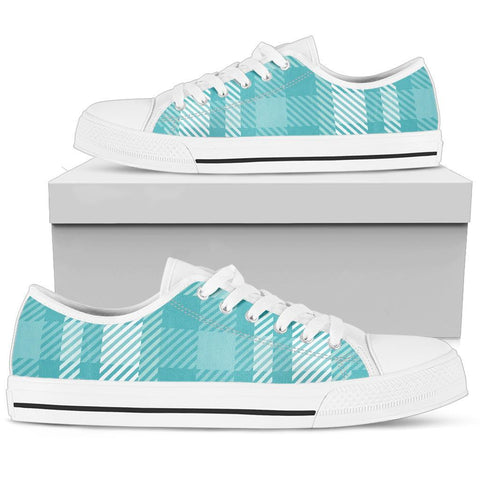 Custom Sneakers-Turquoise Plaid 122 | ACES INFINITY
