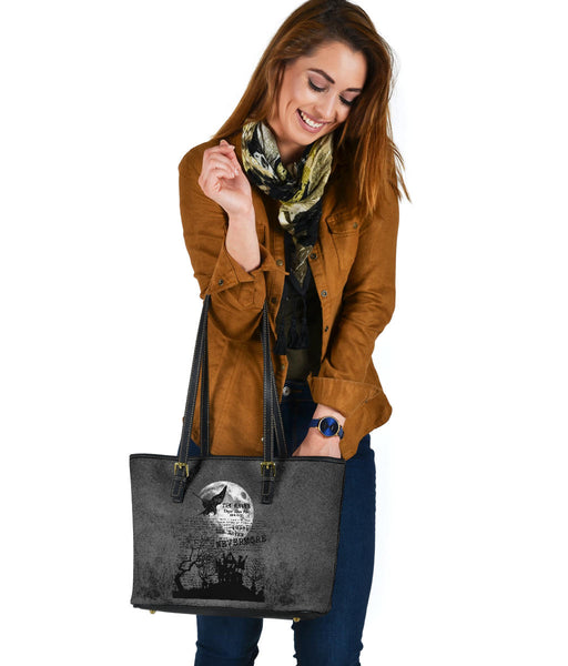 Custom Tote Bag (Vegan Leather) - Edgar Allan Poe Inspired