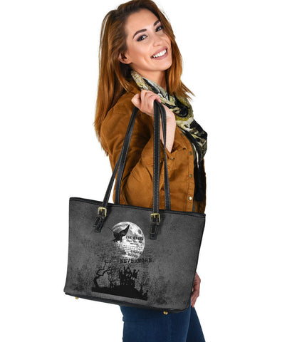 Custom Tote Bag (Vegan Leather) - Edgar Allan Poe Inspired