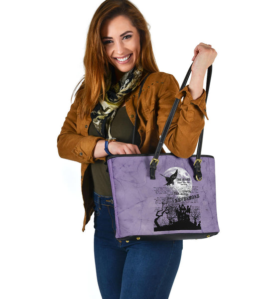 Custom Tote Bag (Vegan Leather) - Edgar Allan Poe Inspired