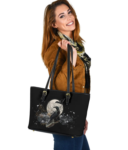 Custom Tote Bag (Vegan Leather) - Edgar Allan Poe Inspired