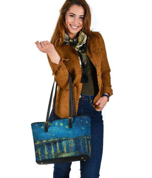 Custom Tote Bag (Vegan Leather) - Vintage Art | Vincent van