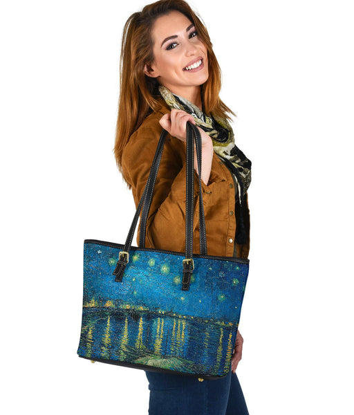 Custom Tote Bag (Vegan Leather) - Vintage Art | Vincent van