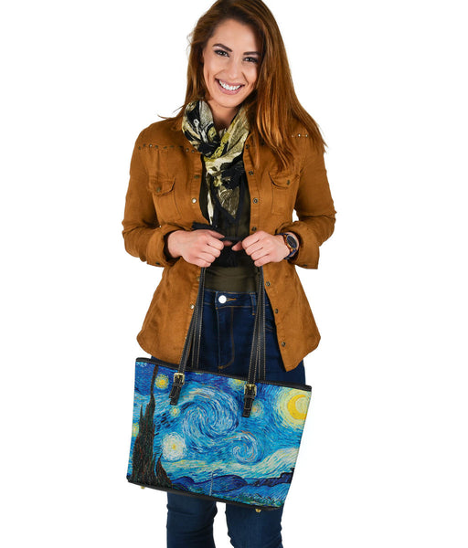 Custom Tote Bag (Vegan Leather) - Vintage Art | Vincent van
