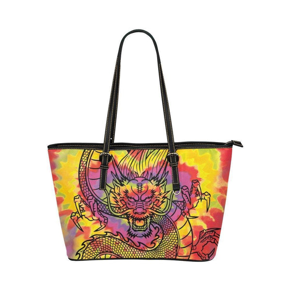 Custom Vegan Leather Tote Bag-Dragon 101 | ACES INFINITY