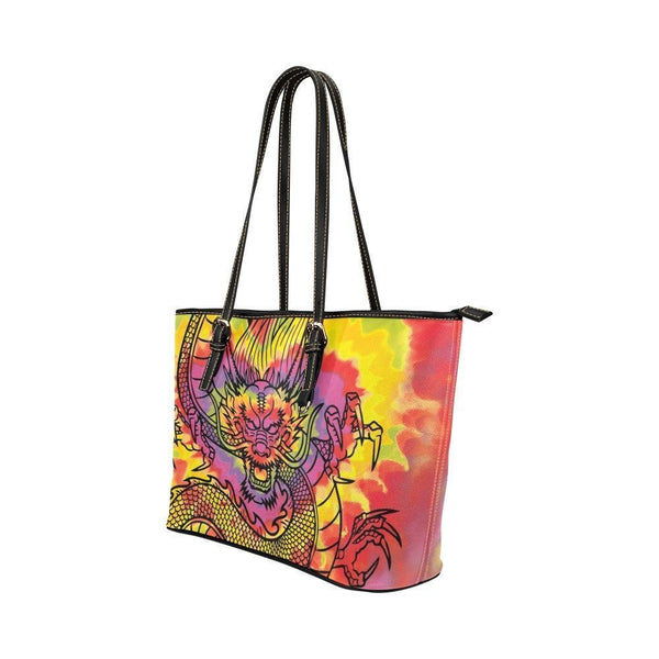 Custom Vegan Leather Tote Bag-Dragon 101 | ACES INFINITY