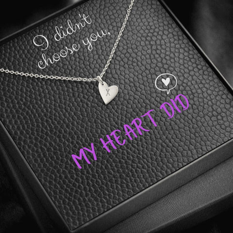 Dainty Heart Necklace with Message Card (My Heart Did) | 