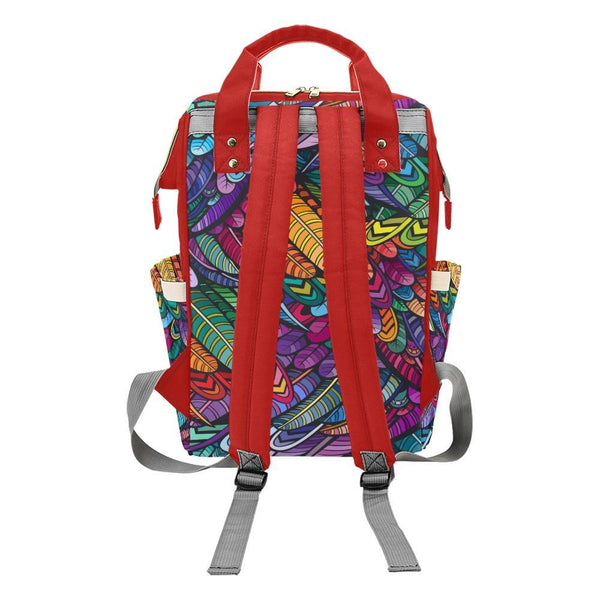 Diaper Bag – Bohemian Colorful Feathers | Babygirl Custom 