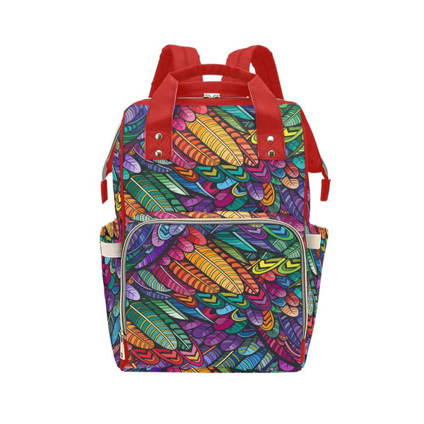 Diaper Bag – Bohemian Colorful Feathers | Babygirl Custom 