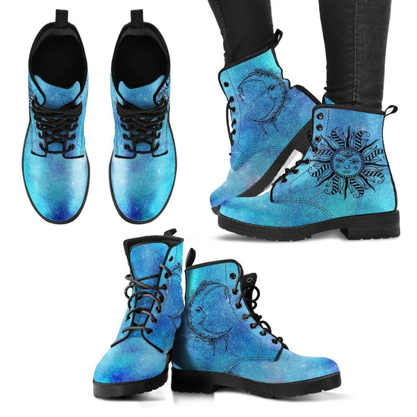 Fashion Combat Boots - Sun and Moon Boots #16 Galaxy | 
