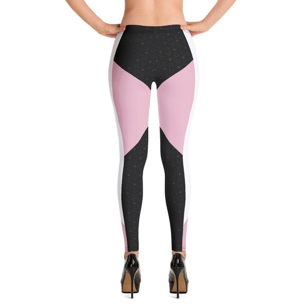 Fashion Leggings | Abstract in Black & Pink | ACES INFINITY