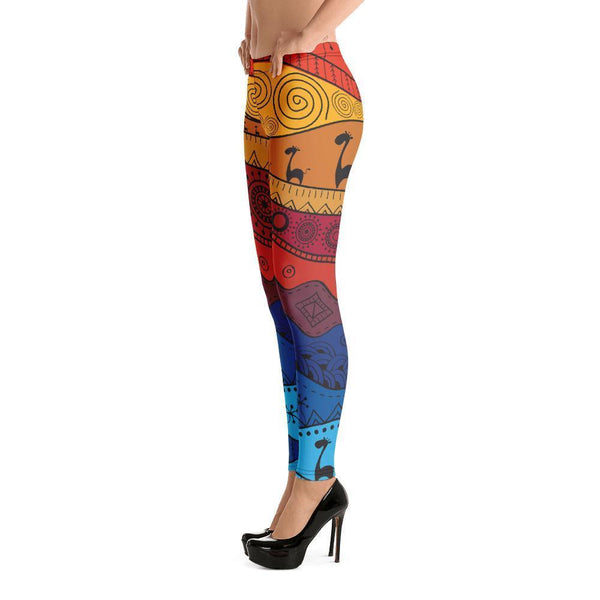 Fashion Leggings | Artist | Colorful Wavy Pattern | ACES